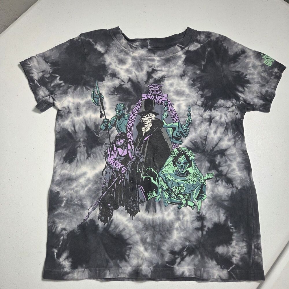 Disney Haunted Mansion T-Shirt Youth L 10/12 Tie Dye Constance Bride Hatbox